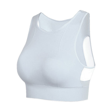 plus size Mesh Beautiful Back Push-up Yoga Sports Bra Women's Fitness Shockproof One-piece Vest Sports Underwear Thin