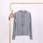 Blue and gray hooded jacket / 10/XXL