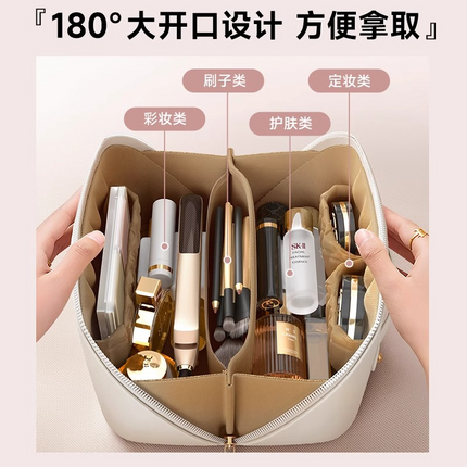 Portable Cosmetic Bag for Women, High-End Satchel Large-Capacity Travel Toiletry Bag, High-End Cosmetics Cosmetics Bag