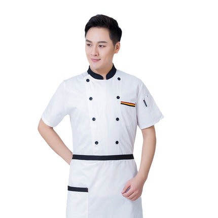 Long-sleeved restaurant canteen back kitchen clothing hotel chef overalls summer hotel short-sleeved chef clothing custom-made