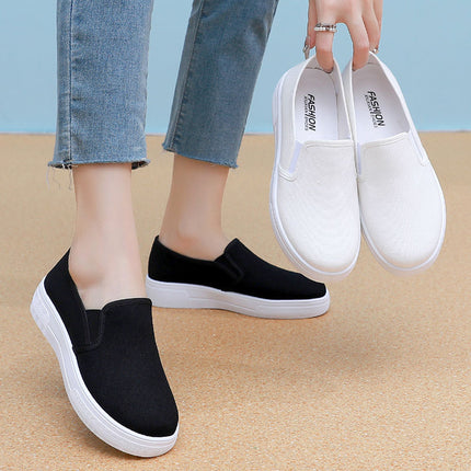 Wholesale and retail summer women's work shoes nurse small white shoes old Beijing cloth shoes non-slip flat sole pedal solid color