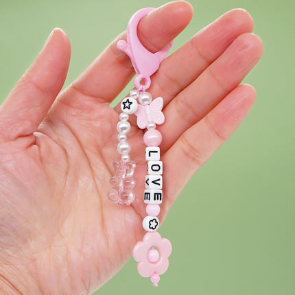 Factory direct supply handmade beaded mobile phone lanyard bluetooth speaker lanyard flashlight fan selfie stick U disk sling