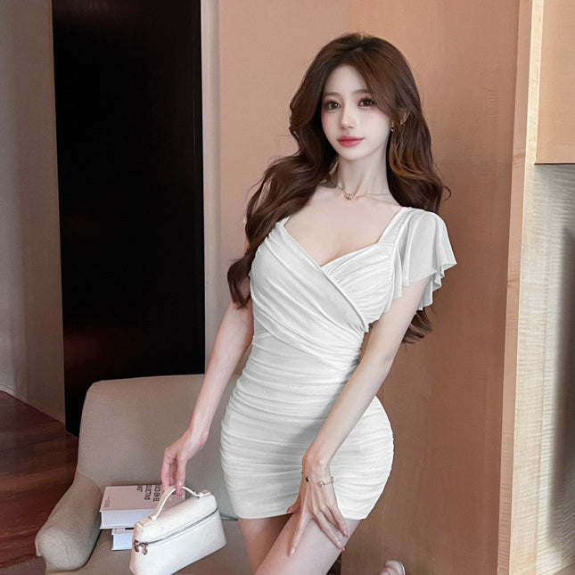 Bundy Ktv Nightclub Spa Club Work Clothes Pedicure Foot Bath Female Technician Work Waist Slimming Look Hip Dress