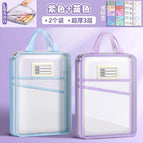 [extra thick 3-layer portable/free label] 2 pieces/purple + blue