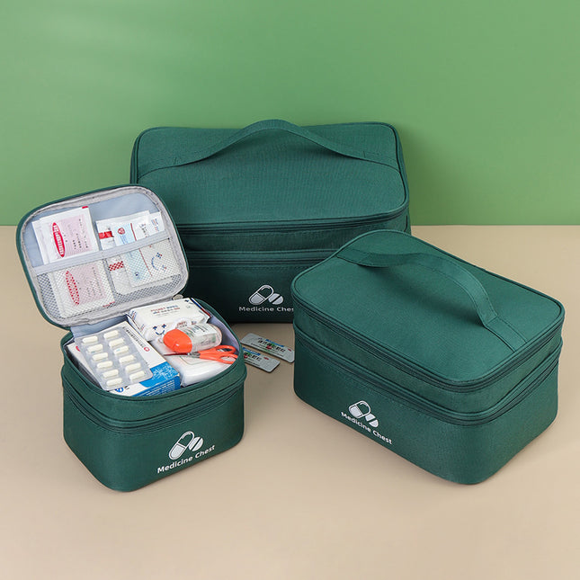 Outdoor First Aid Kit Large Capacity Household Medicine Box Double Layer Classification Storage Medicine Sorting Bag Travel Portable Medicine Bag