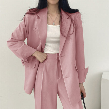Women's Suit Pants Spring and Autumn 2026 New Korean Style Trendy Design Niche Casual Black Suit Set