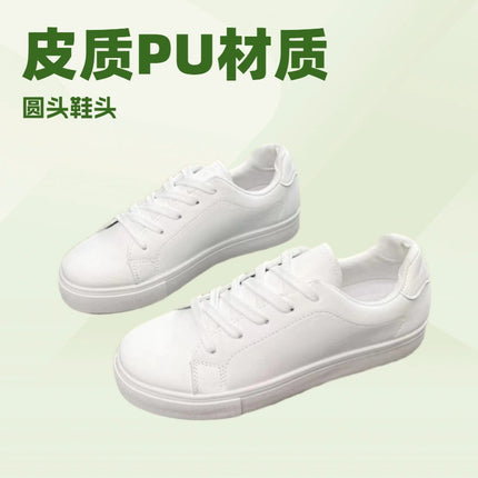 Cross-border Amazon Explosions White Shoes Spring and Summer New Lace-up Student Shoes Soft Sole Running Shoes Flat Non-slip Women's Shoes
