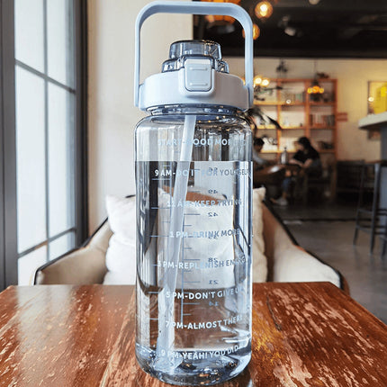Water Cup, Super Large Capacity, High Appearance, Ton-Ton Barrel, Outdoor Sports Straw Cup, New Scale Cup, High Temperature Resistant Kettle