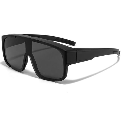 New Myopia Set of Glasses for Men and Women, Outdoor Sports Sunglasses, Anti-Uv, Wind-Proof and Sand-Proof Running and Mountaineering Large-Frame Glasses