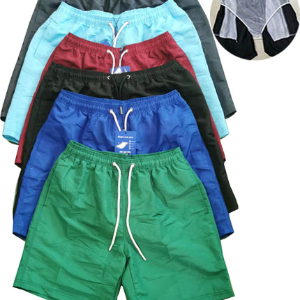 Men's Quarter Beach Pants Casual Seaside Three-Quarter Pants Swimming Shorts Loose Boxer Briefs