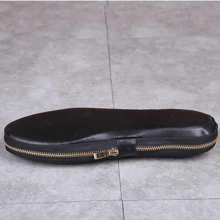 Men's Folding Wallet Shoes Genuine Leather Shoes Loafers British Korean Style Slip-on Portable Travel Shoes
