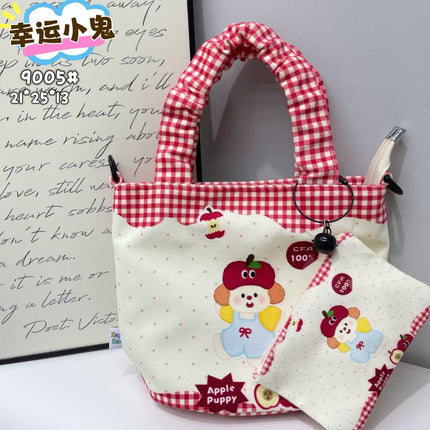In-Stock New Small Cloth Bag Ins Cute Cartoon Women's Summer Cloth Bag Handbag Casual Tote Bag Upgrade