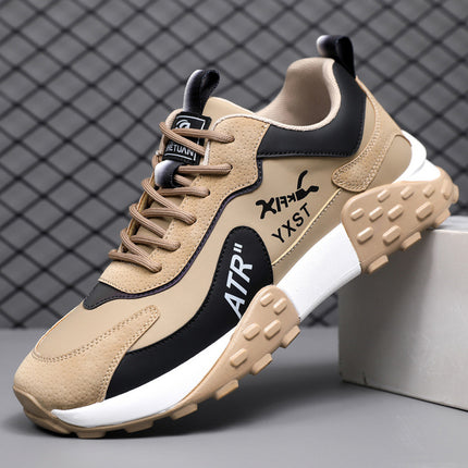 Foreign Trade Large Size Men's Shoes, Autumn and Winter Leather Shoes, Men's Sports Shoes, Men's Rebound Shock-Absorbing Casual Shoes, Dad Shoes for Men