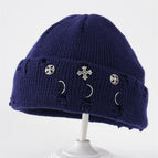 Navy blue (cross-marked ring hole hat) / Adult size (55-60cm)