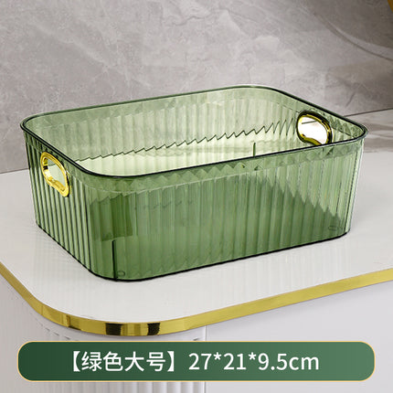 Light Luxury Desktop Storage Box Household Transparent Cosmetic Storage Box Bedroom Storage Box Storage Basket Storage Rack