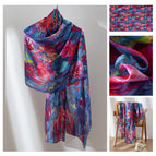 -1 dark blue oil painting rose fhz25-9682 / 176*110