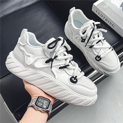 Men's niche fashion sneaker running shoes popcorn casual sneakers men's shoes thick-soled mesh height increasing daddy shoes