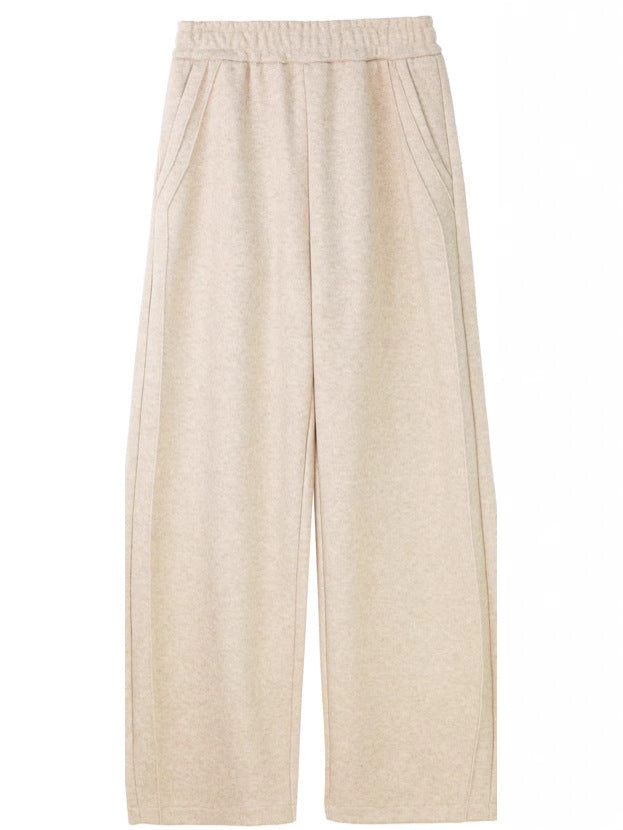 New Autumn and Winter Women's Personalized Versatile Scimitar Pants for Travel, Sports Casual Pants, Loose Wide-Leg Sports Pants