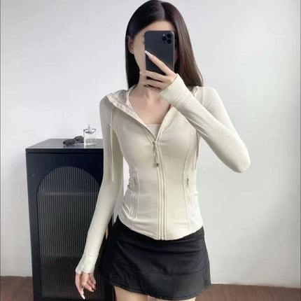 Lulu Original Label Define Yoga Wear Hooded Jacket Jacket Top Breathable Sports Fitness Wear Spring & Fall Women's