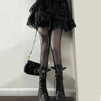Single leg butterfly net-black / Fishnet stockings-one size fits all