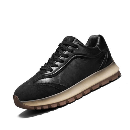 Forrest Gump Men's Shoes 2025 Autumn and Winter Trendy Brand Fashion Leather Retro Dad Shoes Trendy Versatile Thick-Soled Sneakers