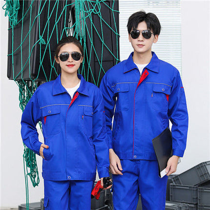 Spring and Autumn Long Sleeve Work Clothes suit Workshop Factory Clothing Men's and Women's Uniforms Wear-resistant Auto Repair Clothing Site Factory Clothing Labor Insurance Clothing