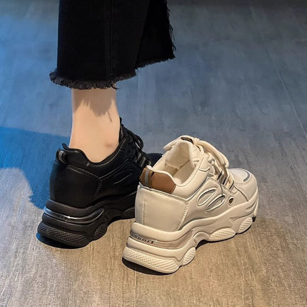 Women's Dad Sneakers with Hidden Height Increase, New Autumn Style, Thick-Soled, Versatile, Slimming, Casual Sports Shoes, Professional Shoes