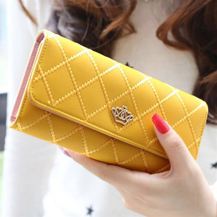 Factory wholesale new wallet female rhombus large capacity girl long wallet fashion mobile phone bag multi-card card holder