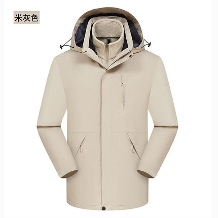 Removable Waterproof Super Fleece Jacket Outdoor Cold-proof Jacket Work Clothes Printing LOGO Group Clothes Embroidery