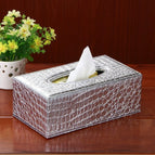 25*13.5*9.5cm / Large tissue box-silver crocodile pattern