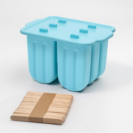 Cross-Border New Oval Ice Cream Mold with Lid, Easy to Release, Cheese Popsicle DIY Home Ice Cream Mold