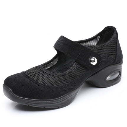 Dancing Shoes Women's Comfortable Soft Sole Square Dancing Women's Shoes Mesh Shoes for Moms Old Beijing Cloth Shoes Thick Sole Work Shoes