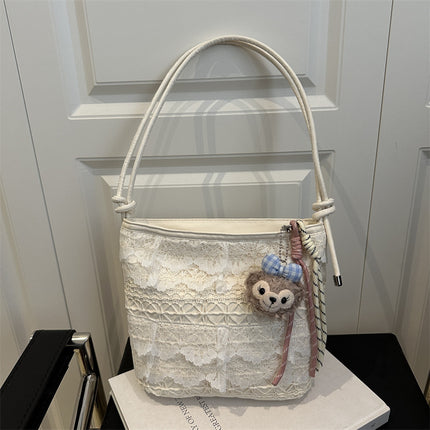 High-Looking and Large-Capacity Women's Small Square Bag 2025 Summer New Fashion Cute Lace Armpit Bag Commuter Shoulder Bag
