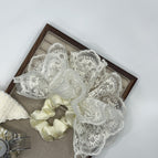 Beige lace [f122]-skirt hair tie