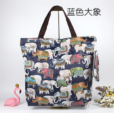 Water-Repellent Oxford Cloth Shopping Bag Foldableable Environmentally Friendly Bag Large Capacity Supermarket Grocery Shopping Bag Satchel Bag Handbag