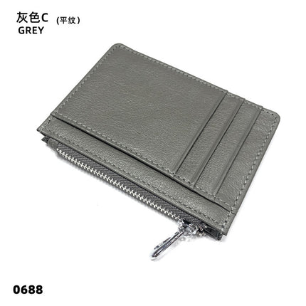 Double-sided Driver's License Multi-card Slot Genuine Leather Zipper Card Bag Top Layer Cowhide Men's Thickened Light Luxury Women's Small Coin Purse Case