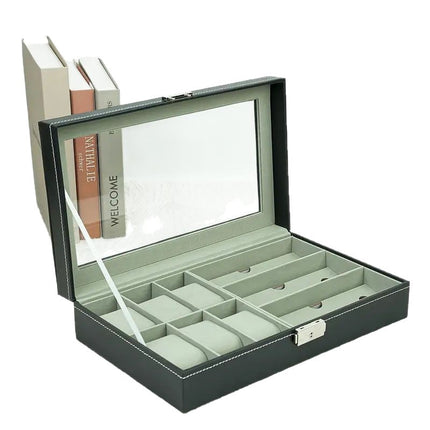 Ready-Made Watch and Glasses Boxes, High-End Leather Jewelry Boxes, Jewelry Boxes, Watch Storage Boxes, Watch Wholesale Factory