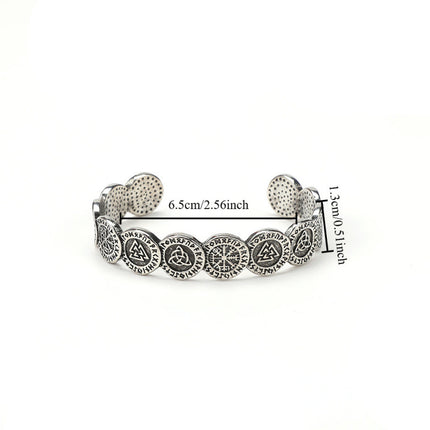Hot-selling Nordic Viking Odin Bracelet Men's Retro Aegis Rune Norwegian Style Jewelry Bracelet Wholesale