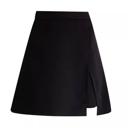 High waist suit skirt women's design sense split A- line skirt 2024 spring new anti-light step short skirt pants