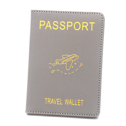 Rfid Anti-Magnetic Airplane Passport Holder Leather Luggage Tag Set Hidden Luggage Identification Card Holder Cross-Border In-Stock
