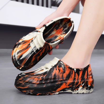 Foreign Trade Chef Men's Shoes Winter Kitchen Work Casual Work Shoes One-Leg Sports Thick-Soled Slippers Dropshipping