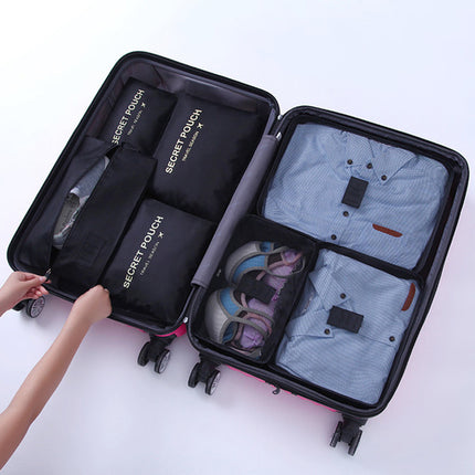 South Korea Portable Storage Six or Seven-Piece Luggage Clothes Organize Storage Bag Multi-Functional Travel Storage suit