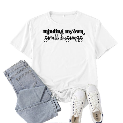 Amazon Supply Mimding My Own Small Business Printed Short-Sleeved Women's Casual Summer