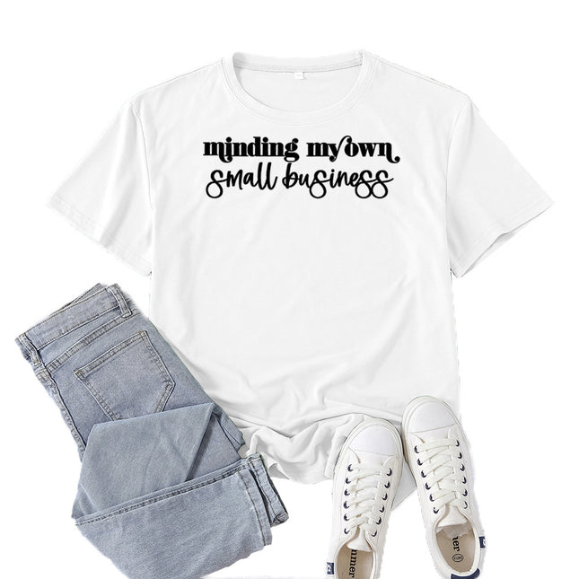 Amazon Supply Mimding My Own Small Business Printed Short-Sleeved Women's Casual Summer