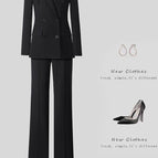 9399 black suit + straight pants / 4 XL