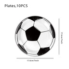 7inch paper plate 10pcs-white football