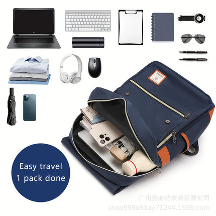 Large-Capacity Travel Backpack Casual Minimalist Style Outdoor Hiking Backpack Fashionable Campus School Bag Portable