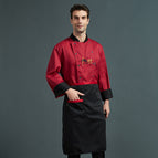 Long sleeve red suit + apron / M