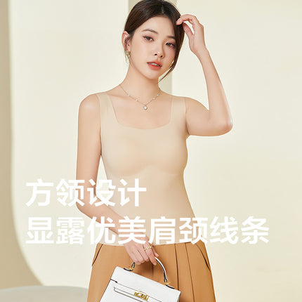 Tangge Silk Camisole Women's Inner Base Outer Wear Beautiful Back Mulberry Silk Bra One-piece Top with Chest Pad