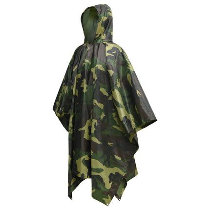 Amazon pvc wholesale outdoor cycling mountaineering poncho camouflage multi-function conjoined raincoat can be used for floor mat